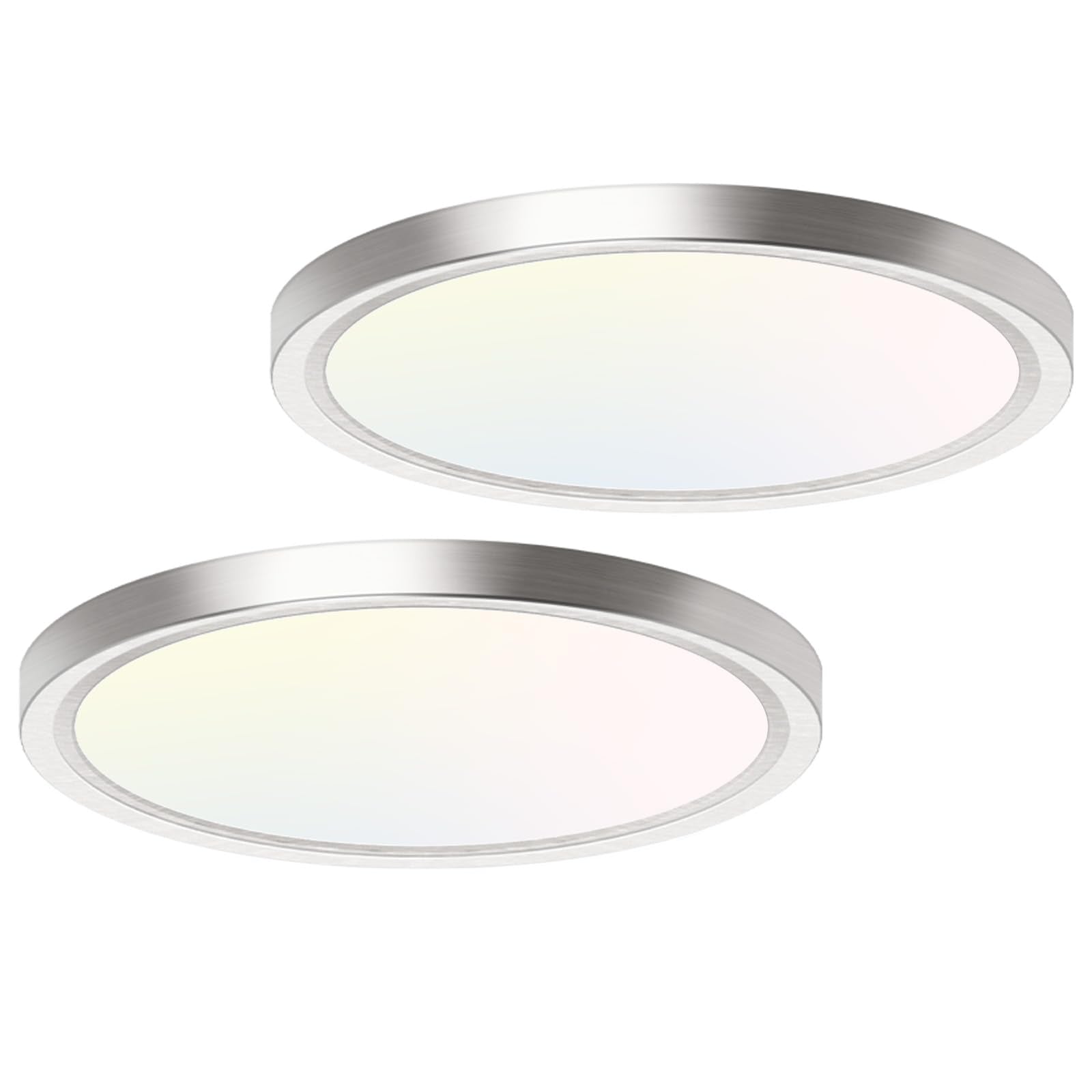 hepside 12Inch Flush Mount Light Fixture White, 28Watt, Dimmable & 3000K-4500K-6000K 3 Color Selectable Flush Ceiling Light Fixture 3200LM Low Profile Ceiling Light for Kitchen Bedroom Hallway Porch