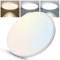 6 Pack 12 Inch Slim Dimmable LED Flush Mount Ceiling Light Fixtures, 24W 2640LM 3000K/4000K/5000K, House Upgrade Led Lights for Bedroom Hallway Laundry Room Rental Units, 240W Equiv., White
