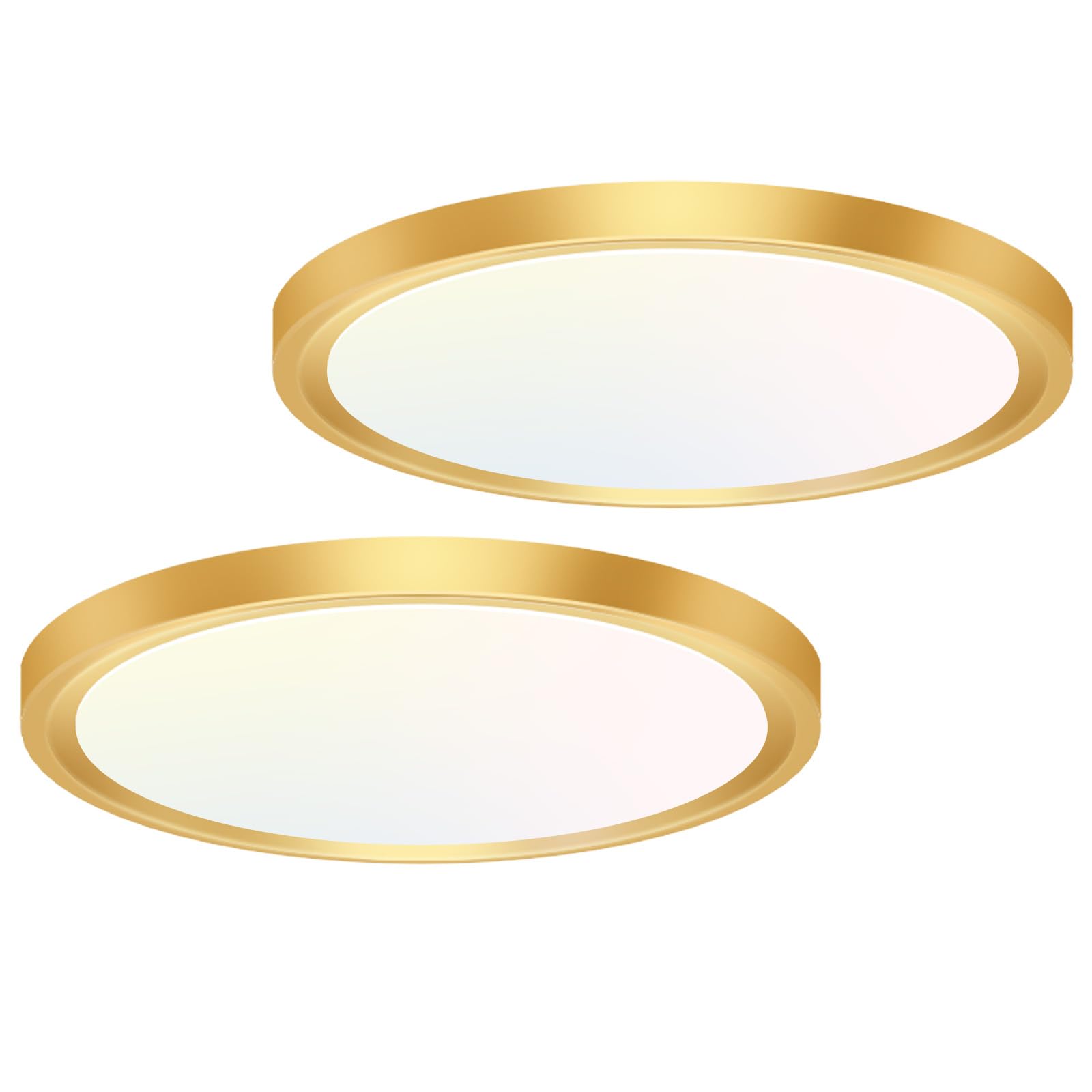 2PACK Flush Mount LED Ceiling Light Fixture Black, 12Inch 28Watt, Dimmable & 3000K-4500K-6000K 3 Color Selectable Ceiling Lamp 3200LM Low Profile Ceiling Light for Kitchen Bedroom Hallway Porch