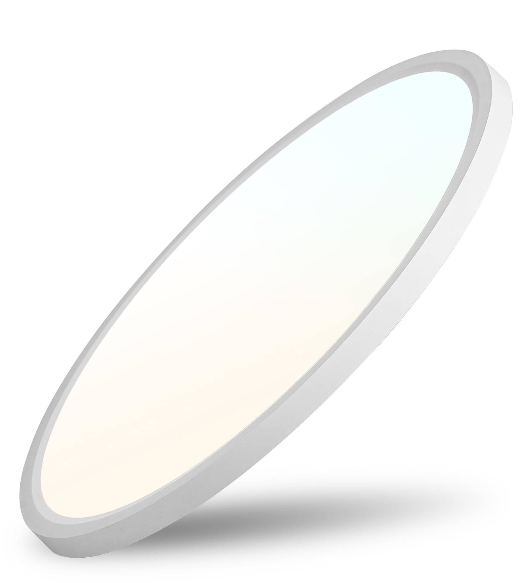 6 Pack 12 Inch Slim Dimmable LED Flush Mount Ceiling Light Fixtures, 24W 2640LM 3000K/4000K/5000K, House Upgrade Led Lights for Bedroom Hallway Laundry Room Rental Units, 240W Equiv., White
