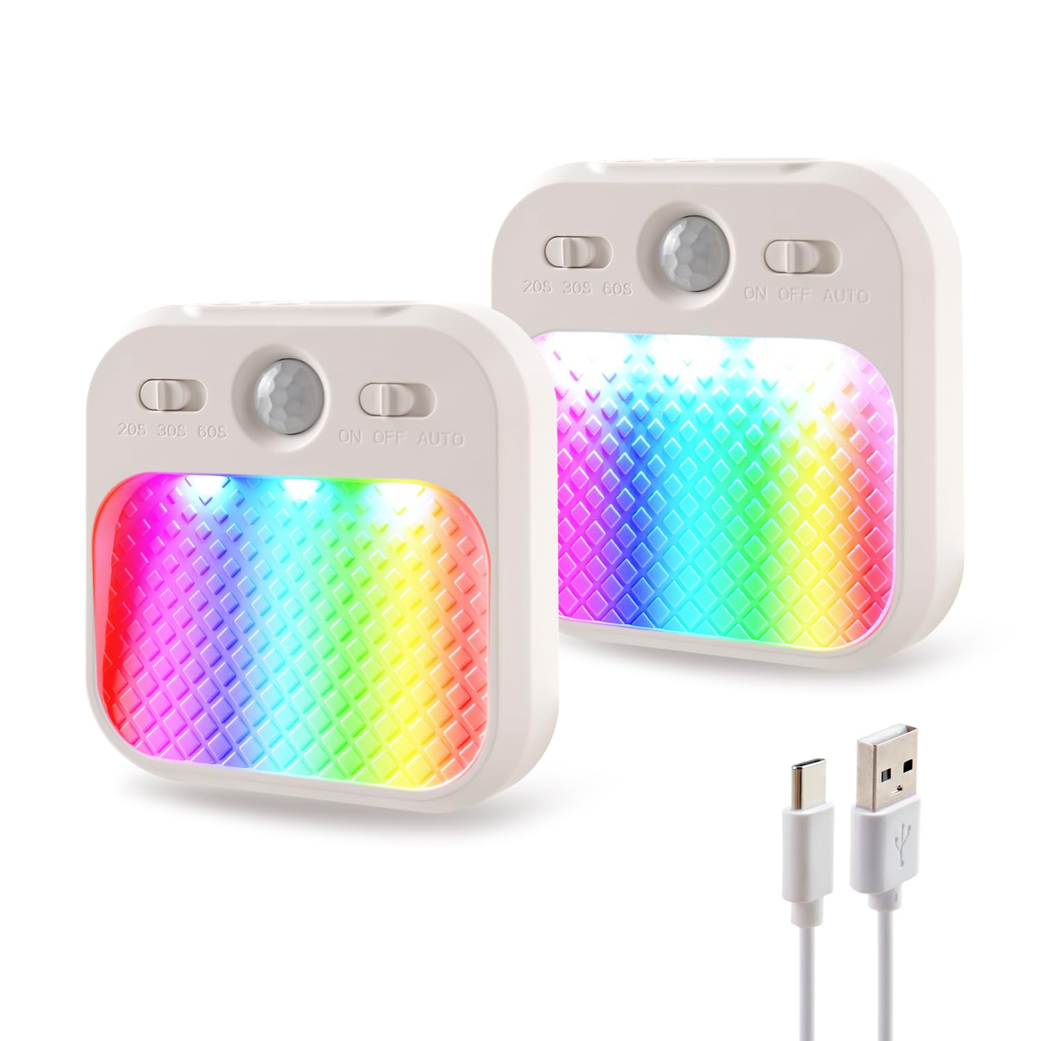 DAMI Motion Sensor Night Lights Rechargeable with Timer, Battery Cabinet Light with 3 Color Temperatures Stepless Dimming, Magnetic Closet Light for Travel, RV, Cruise Essentials 2026