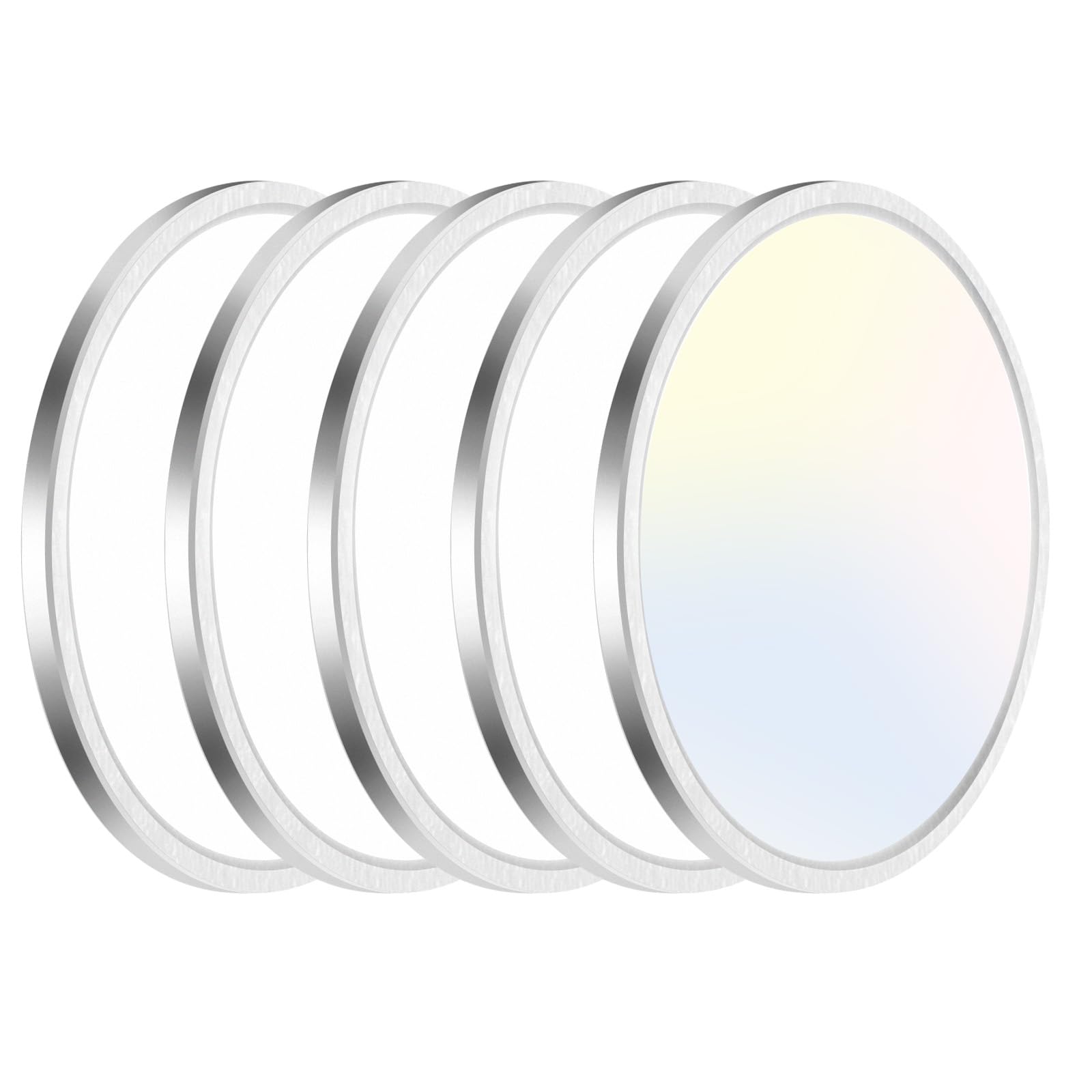 hepside 12Inch Flush Mount Light Fixture White, 28Watt, Dimmable & 3000K-4500K-6000K 3 Color Selectable Flush Ceiling Light Fixture 3200LM Low Profile Ceiling Light for Kitchen Bedroom Hallway Porch