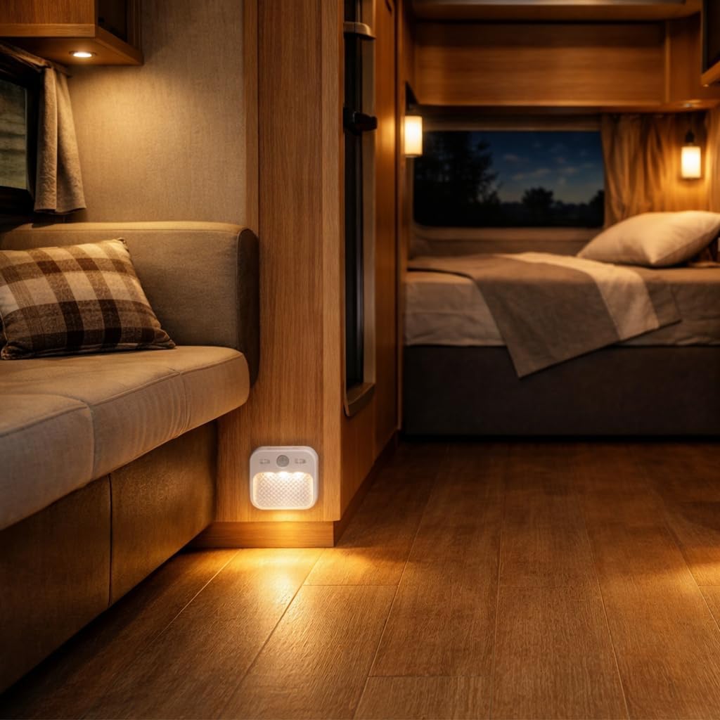 DAMI Motion Sensor Night Lights Rechargeable with Timer, Battery Cabinet Light with 3 Color Temperatures Stepless Dimming, Magnetic Closet Light for Travel, RV, Cruise Essentials 2026