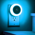Briignite Motion Sensor Night Light Azure Blue, 2 Pack Night Lights Plug into Wall, Auto On/Off Motion Activation Nightlight, Energy-Saving 0.6W LED Blue Night Light, Ideal for Kids, Bedroom, Bathroom
