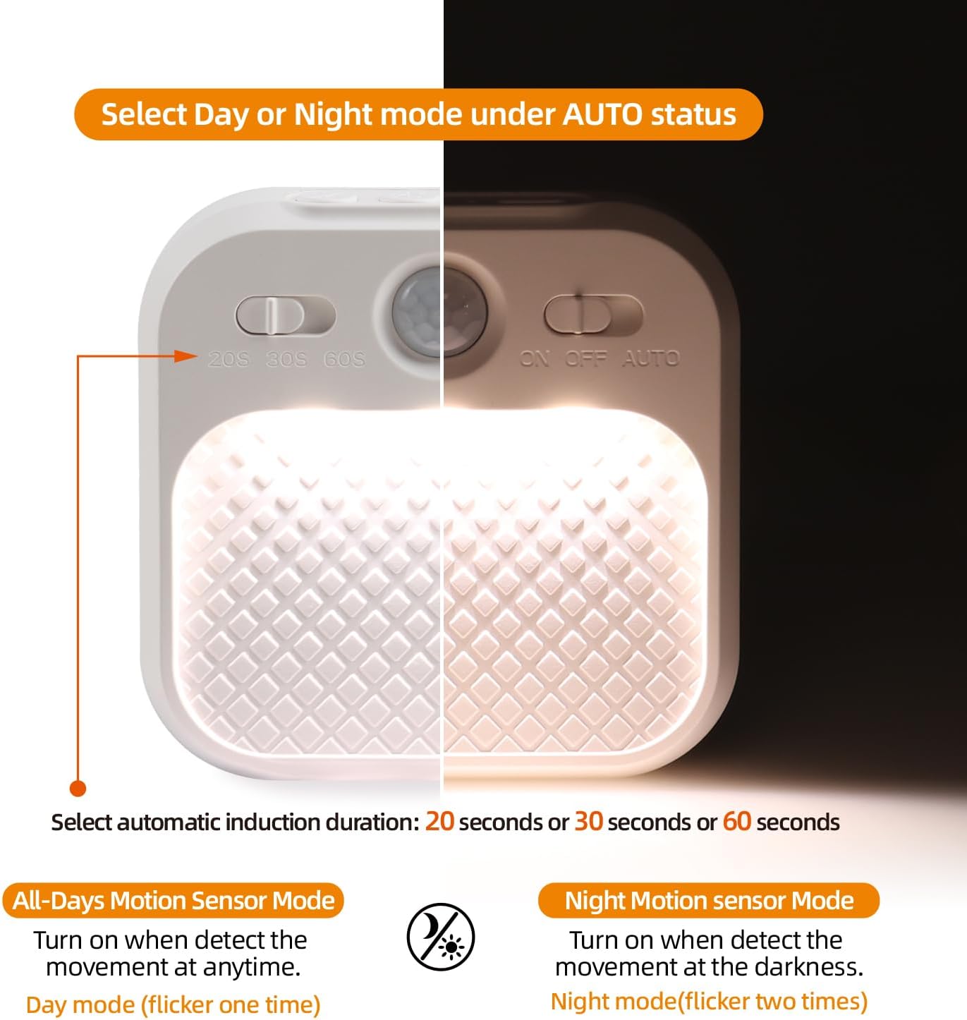DAMI Motion Sensor Night Lights Rechargeable with Timer, Battery Cabinet Light with 3 Color Temperatures Stepless Dimming, Magnetic Closet Light for Travel, RV, Cruise Essentials 2026