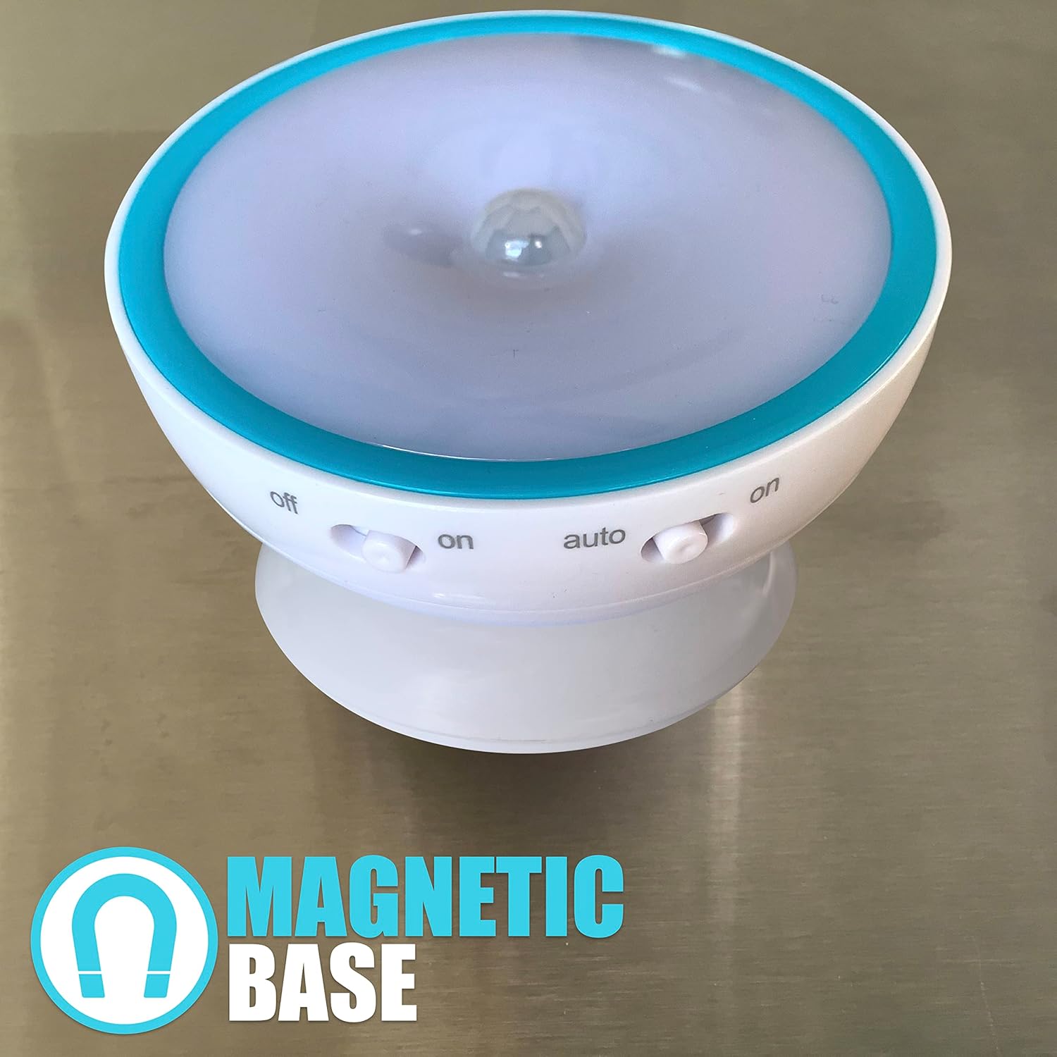 Cruise On Motion-Activated Battery LED Light with Magnetic Base, 360° Rotating Night Lamp for Closets, Bathrooms, Hallways & Cabinets, Wireless, Easy Install, Auto Sensor for Hands-Free Illumination